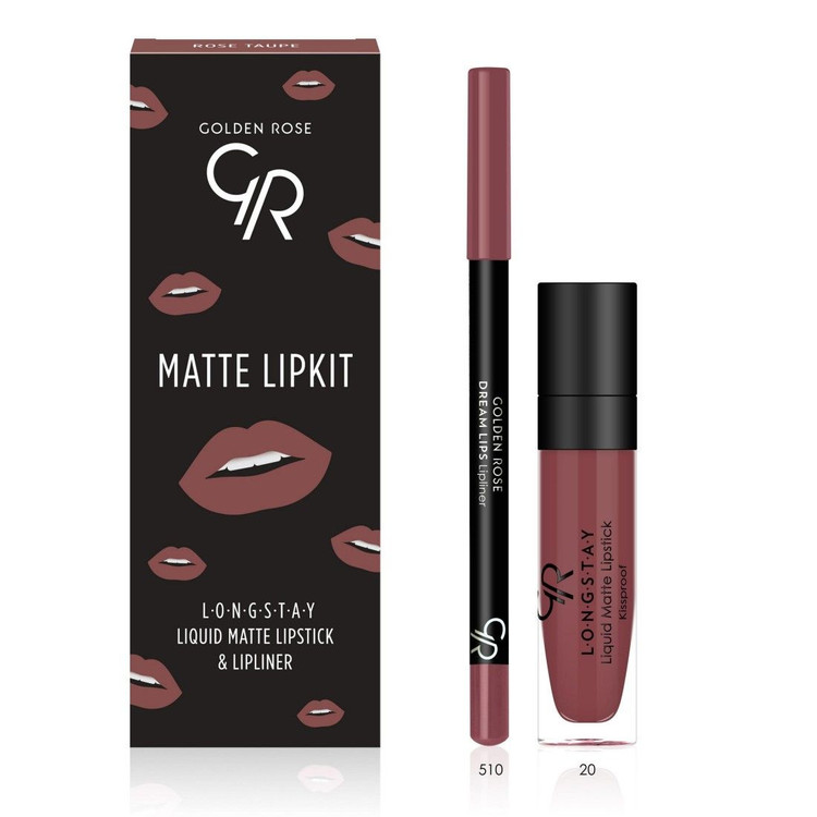 کیت خط لب و رژلب مایع مدل matte lipkit