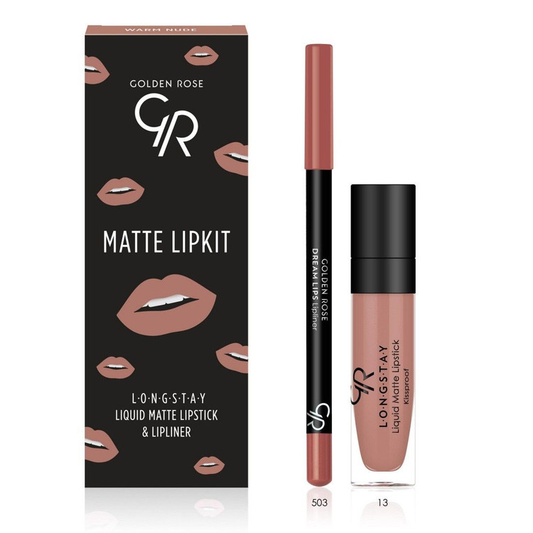 کیت خط لب و رژلب مایع مدل matte lipkit